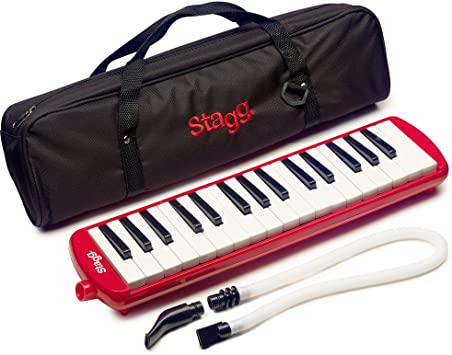 Stagg MELOSTA32RD 32 Note Melodica with Case - Red