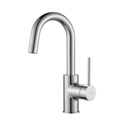 Kraus KPF-2600CH Modern Mateo Single Lever Kitchen Bar Faucet, Chrome