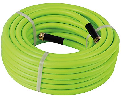 Atlantic Super Duty Hybrid Garden Hose 5/8 Inch 100 Feet Brass Fittings Can Working Under -4°F, Light Weight and Coils Easily, Kink Resistant,Abrasion Resistant, Extreme All Weather Flexibility