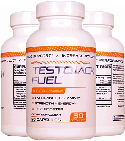 TESTOJACK Fuel - Effective Male Enhancement - Enlargement Pills Increase Stamina, Size, Energy, and Endurance 1 Month Supply Made in USA