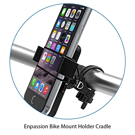 Enpassion Bike Mount Holder Cradle - for iPhone 6 6  5 5S 5C 4 4S iPod Touch Galaxy S5 S4 S3 Note 2 Note 3 Nokia Lumia 920 LG Optimus G HTC OneX EVO 4G Rhyme DROID RAZR MAXX Google Nexus BlackBerry Z10 Torch Compact Size GPS