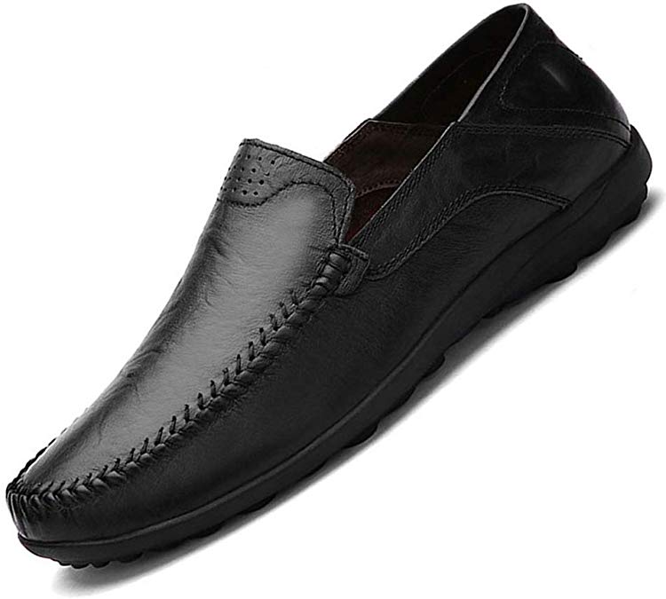 Lapens Men's Driving Shoes Premium Genuine Leather Fashion Slipper Casual Slip On Loafers Shoes