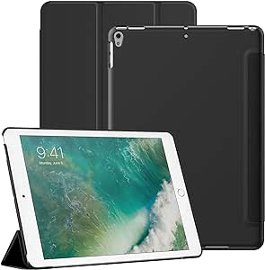 JETech Case for iPad Air 3 (10.5-Inch 2019, 3rd Generation) and iPad Pro 10.5-Inch, Protective Hard Back Shell Soft-Touch Tablet Stand Cover, Auto Wake/Sleep (Black)