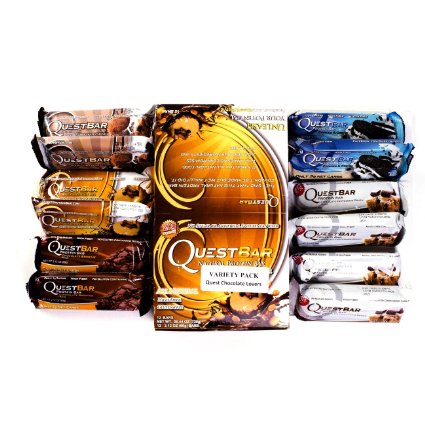 Quest Nutrition Protein Bar - Chocolate Lovers Variety Box of 12 Packaging may vary