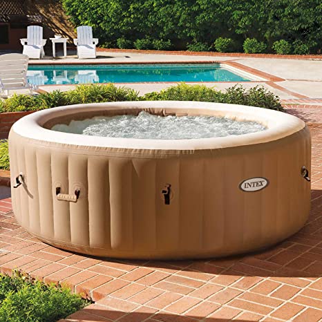 Intex 28425E 77in PureSpa Inflatable Spa, Tan