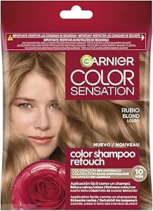 Garnier Color Shampoo Retouch Coloration Permanente blond - 100% Couverture Cheveux Blancs - Dure Jusqu'à 4 Semaines