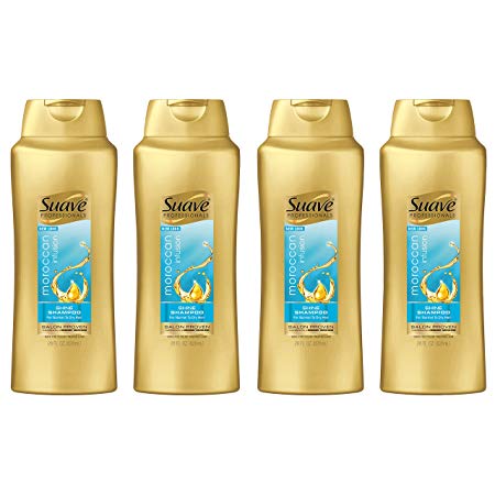 Suave Professionals Shine Shampoo, Moroccan Infusion 28 oz, 4 count