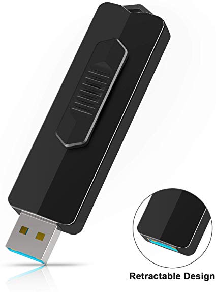 KEXIN 128 GB Flash Drive 128gb USB 3.1 with Read Speeds up to 370MB/s, USB 3.1 Gen 1 - Black