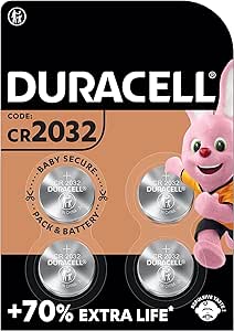 4 x Duracell Cr 2032 Lithium (1 blister de 4 batteries) 4 piles