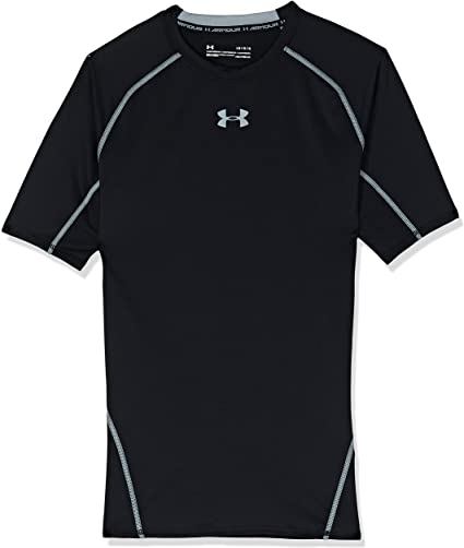 Under Armour UA HeatGear Short Sleeve, Compression Undershirt for Exercise, Men's Gym Top with HeatGear Fabric Men