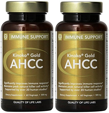 Kinoko Gold AHCC Capsules - 60 Vegicaps (Pack of 2)