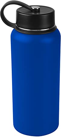 Tahoe Trails 32 oz Double Wall Vacuum Insulated Stainless Steel Water Bottle, Deep Blue