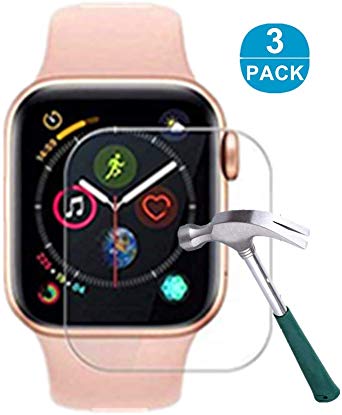 [3Pack] 40mm iWatch Series 4 Screen Protector, Folice 2.5D 9H Hardness [Anti-Scratch] [Anti-Fingerprint] [Bubble Free] [Ultra-Clear] Tempered Glass Screen Protector for Apple Watch Series 4 (40mm)