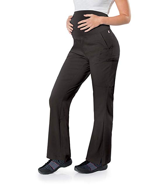 Landau Women's Maternity Scrub Pant-Stretchy Waistband with 4 Pockets