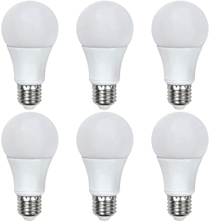 Global Value Lighting FG-03160 40-Watt Equivalent A19 General Purpose LED Light Bulb, (6-Pack), Soft White (2700K Kelvin)