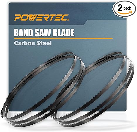 POWERTEC 93-1/2 Inch Bandsaw Blades for Woodworking, 1/4" x 6 TPI Band Saw Blades for Delta, Grizzly, Rikon, Sears Craftsman, Jet, Shop Fox and Rockwell 14" Band Saw, 2 Pack (13112-P2)