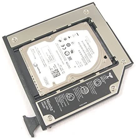 Nimitz 2nd HDD SSD Hard Drive Caddy Adapter for Dell E6400 E6500 E6410 E6510 M2400 M4400 M4500 Modular Bay