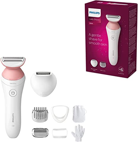 Philips Lady Shaver Series 6000 BRL146/00 Cordless with Wet and Dry use, White