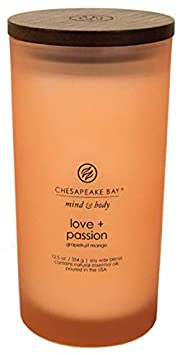 Chesapeake Bay Candle Scented Candle, Love   Passion (Grapefruit Mango), Large