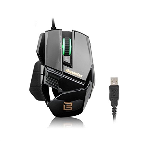 Ailihen X1 2015 New LED Gaming Mouse 2400 DPI Wired USB Optical Mice for PC and Mac, 6 Buttons Control, Omron Micro Switches(Black)