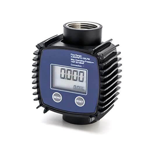 QWORK Digital Inline Nutating Disc Chemical Transfer Meter