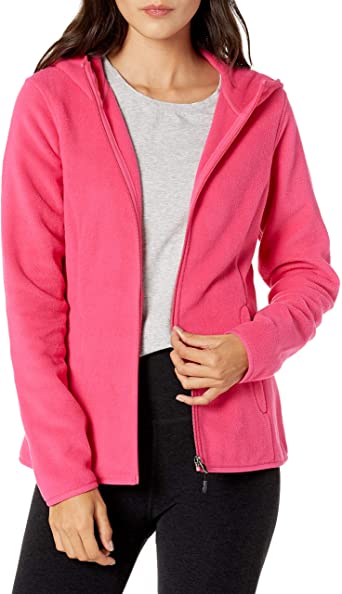 Amazon Essentials Womens Long-Sleeve Hooded Full-Zip Polar Fleece Jacket