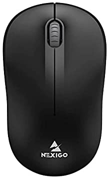 NexiGo Wireless Mouse, Portable Mobile Optical Office Mouse with USB Receiver, Travel Cordless Mouse for Notebook, PC, Laptop, Computer, MacBook (Black)