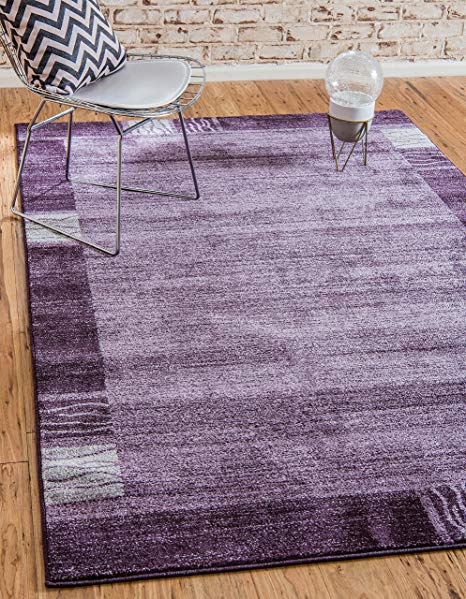 Unique Loom Del Mar Collection Contemporary Transitional Purple Area Rug (7' 0 x 10' 0)