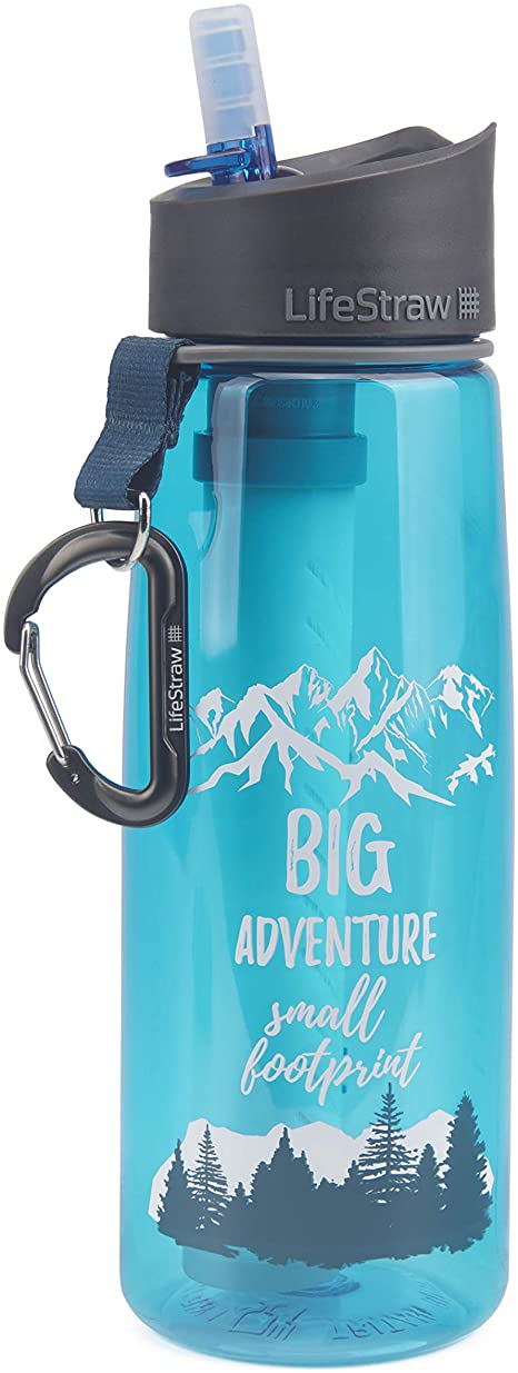 LifeStraw Go Water Filter Bottles with Integrated Filter Straw for Hiking, Backpacking, and Travel
