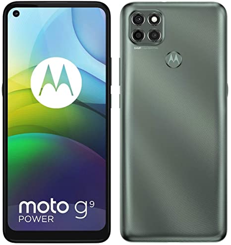 Moto G9 Power 2021 (128GB, 4GB) 6.8" HD , Snapdragon 662, 6000mAh, 64MP Triple Camera, Dual SIM GSM Unlocked Global 4G LTE (T-Mobile, AT&T, Metro) International Model XT2091 (Metallic Sage)