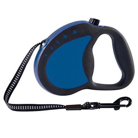 Guardian Gear Reflective Retractable Belt-Style Dog Leash with 12' Lead