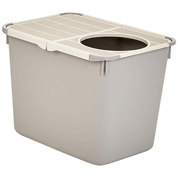 AmazonBasics Cat Litter Box, Top Entry