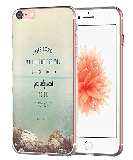 Case for Iphone 7 - Iphone 8 Case Christian- Topgraph [Soft Tpu Slim Fit Protective] Apple Iphone 7 Iphone 8 Protective Bumper Cover Exodes Bible Verses Christian Quotes