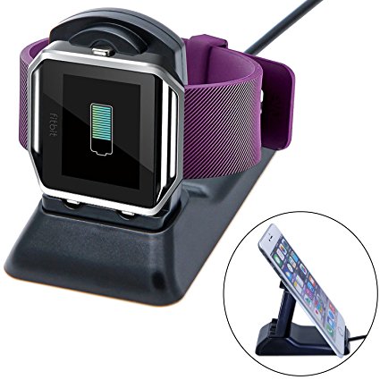 Fitbit Blaze Charger, AngLink Replacement USB Charger Dock Charging Cradle for Fitbit Blaze Smart Fitness Watch with Phone Stand