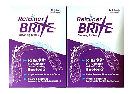 Retainer Brite Cleaning Tablets - 192 Tablet Pack - 6 Months Supply