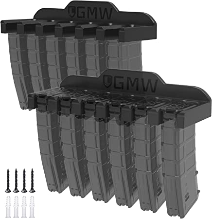 GMW PMAG Wall Mount for Mag Wall Display | PMAG Mag Holder | AR Magazine Holder | Wall Mount Display for Gun Room | Magazine and Ammo Storage and Organization