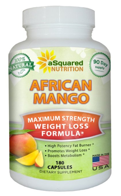 100% Pure African Mango Extract Cleanse (180 Capsules) Plus Raspberry Ketones & Green Tea Complex, Irvingia Gabonensis Seed Fat Burner, Fast Weight Loss Diet Pills Supplements, Detox Drops Slim Prime