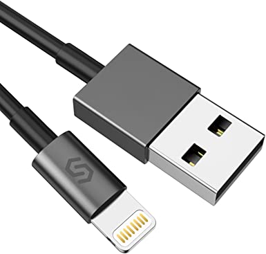 Syncwire iPhone Charger Lightning Cable, [Apple MFi Certified] High Speed iPhone Charging Cord for iPhone Xs Max/Xs/XR/X, 8 7 6S 6 Plus, SE 5S 5C 5, iPad iPod - 6.5ft/2M Black
