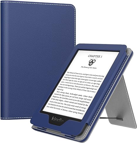 MoKo Case Fits All-New 6" Kindle(11th Generation, 2022 Release)/ Kindle(10th Gen,2019)/Kindle(8th Gen, 2016), Ultra Lightweight PU Shell Cover with Auto Wake/Sleep for Kindle 2022, Indigo