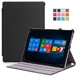 Microsoft Surface Pro 4 Case - MoKo Slim-Fit Multi-angle Folio Cover Case for Microsoft Surface Pro 4 123  Surface Pro 3 12 Tablet BLACK