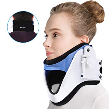 Cervical Neck Traction Device, Adjustable Neck Brace Fixation Spine Care Correction Unit Provide Relief for Neck and Upper Back Pain, Dizziness and Limb Numbness