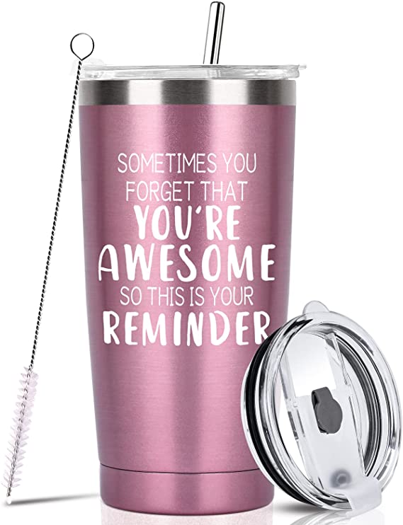 Christmas Gifts for Women Wife Mom Her -20 OZ Tumbler Cup with Straws, Lids- Gifts for Best Friend Teachers Sister Daughter,Stocking Stuffers for Women for Xmas,Birthday,Valentines Day,Mothers Day