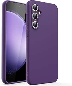 JETech Slim Fit Case for Samsung Galaxy S23 FE 6.4-Inch, Flexible Soft TPU Shockproof Thin Phone Cover with Matte Finish (Deep Purple)