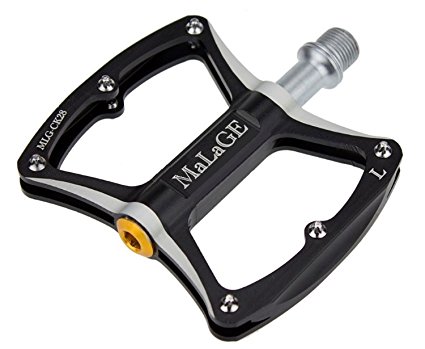 Light Weight Non-Slip Aluminum Alloy MTB Mountain Bike Pedals with Replaceable Pins 9/16" Spindle and 3 Sealed Bearings