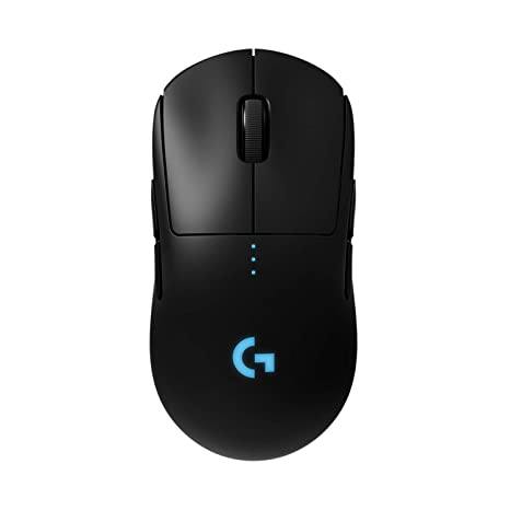 Logitech G PRO Wireless Gaming Mouse, Hero 25K Sensor, 25,600 DPI, RGB, Ultra Lightweight, 4-8 Programmable Buttons, Long Battery Life, POWERPLAY-Compatible, Built for Esports, PC/Mac - Black