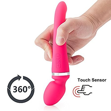 SEXBON Sensor Detection Wand Massager, Personal G-Spot Vibrator, Double Head Vibration To Enhance The Pleasure, Discrete, Waterproof, Hypoallergenic Silicone,Rechargeable Sexy Adult Toy