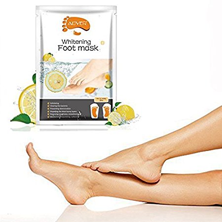 AL'IVER Exfoliating Foot Peeling Mask Organic Dead Skin Remover Silky Soft Baby Your Feet Naturally (1 pair)