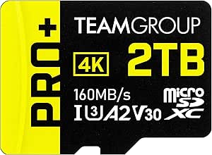 TEAMGROUP A2 Pro Plus Card 2TB Micro SDXC UHS-I U3 A2 V30, R/W up to 160/110 MB/s for Nintendo-Switch, Steam Deck, Gaming Devices, Tablets, Smartphones, 4K Shooting, with Adapter TPPMSDX2TIA2V3003