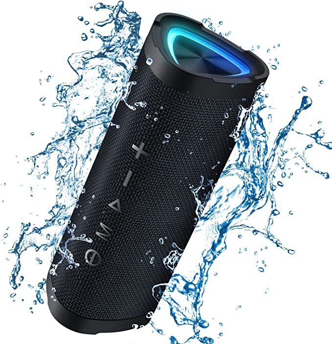Bluetooth Speakers - Vanzon V40 Portable Wireless Speaker V5.0 with 24W Loud Stereo Sound, TWS, 24H Playtime & IPX7 Waterproof, Suitable for Travel, Home&Outdoors-Black