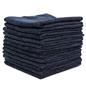 Dry Rite Best Magic Microfiber Cloth - Professional Series Cleaning Towels for Kitchen, Bath, Auto Detailing, TV, Glass, Mirrors - No Scratch, Lint and Streak Free. Use Wet/Dry 12"x12" 1 Dozen